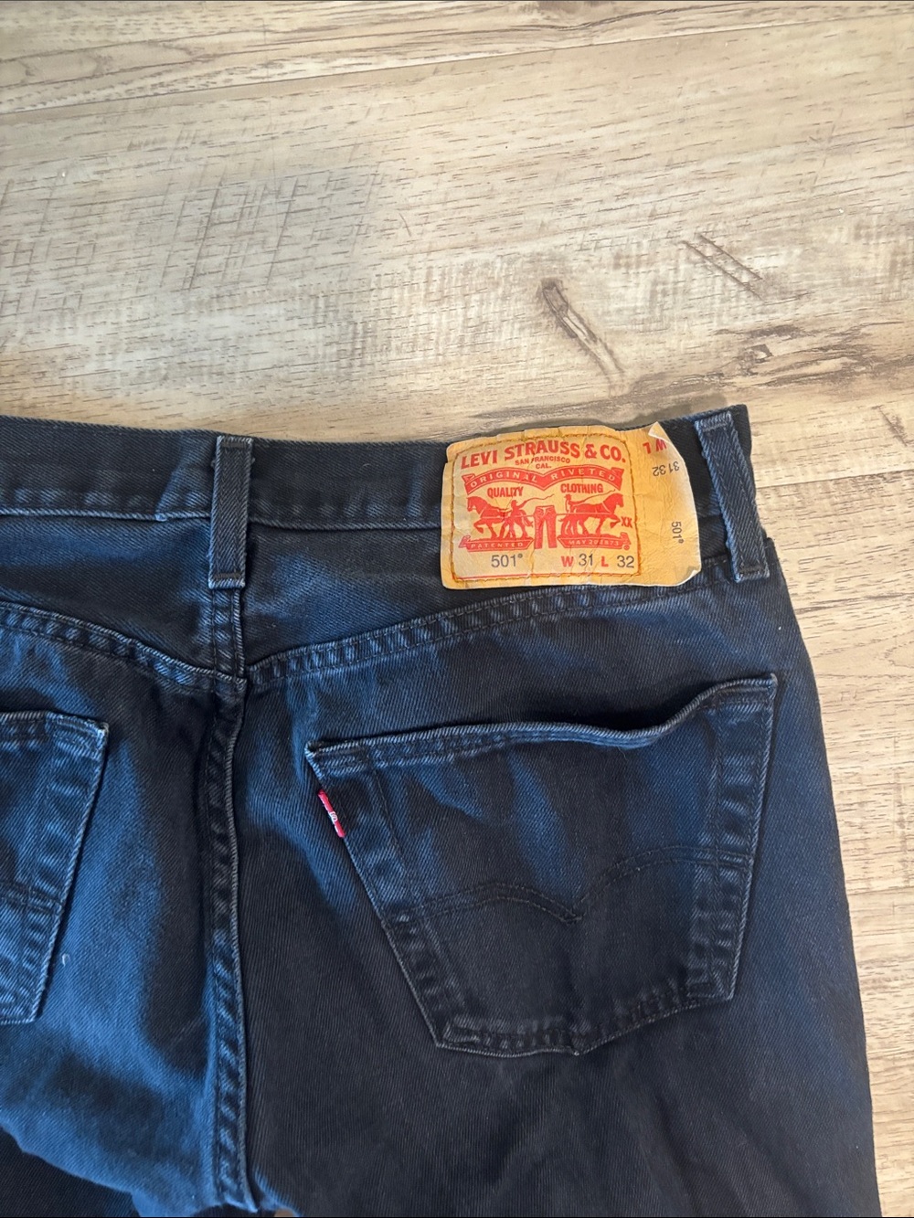 Levi's Men's Black Straight Jeans - 501 Style